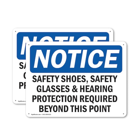 Signmission 10 in Height, 14 in Width, Plastic, Rectangle OS-2PACK-NS-P-1014-L-18221